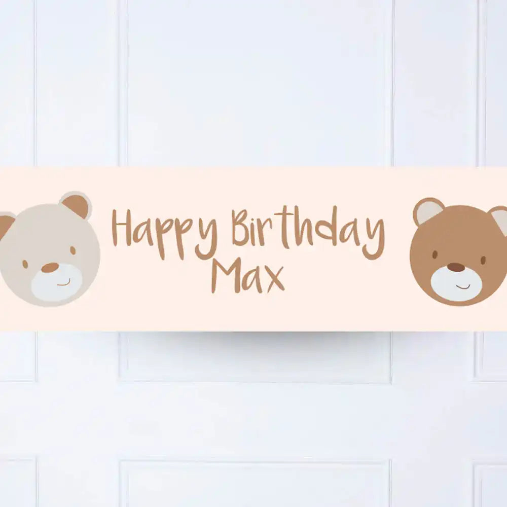 Teddy Bear Personalised Party Banner Personalised Banner