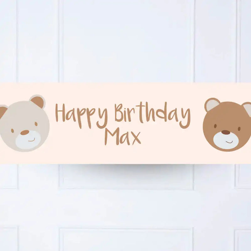 Teddy Bear Personalised Party Banner Personalised Banner