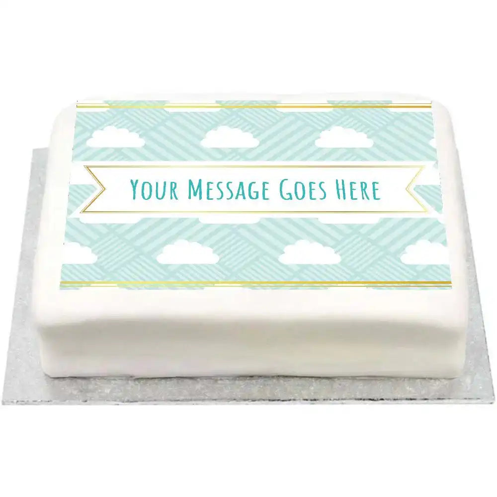 Personalised Photo Cake - Fluffy Clouds No Personalised Cake