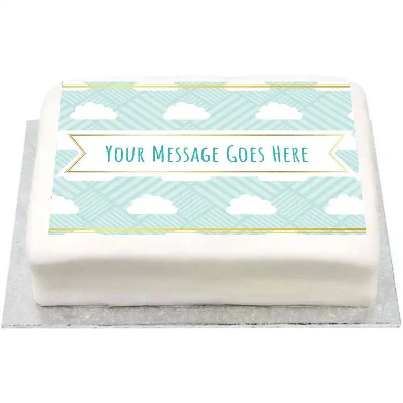 Personalised Photo Cake - Fluffy Clouds No Personalised Cake