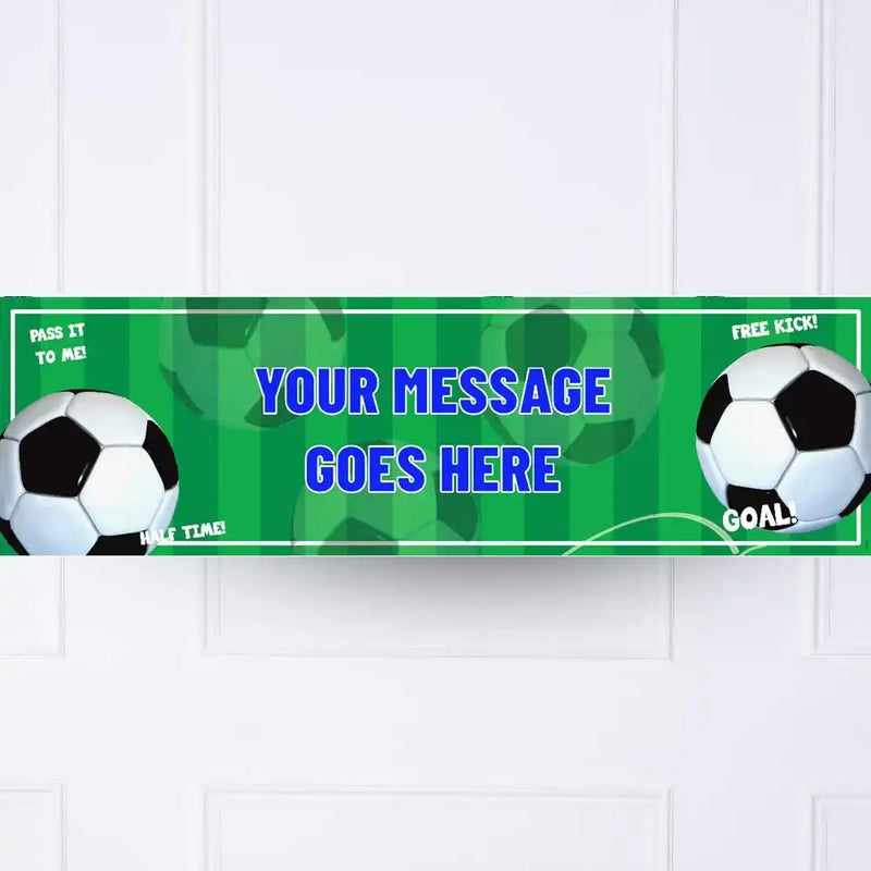 Football Mania Personalised Party Banner Blue No No Personalised Banner