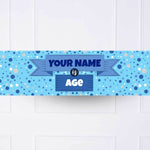 Blue Age Personalised Party Banner