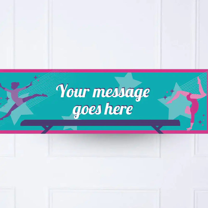 Gymnastics Personalised Party Banner No Personalised Banner