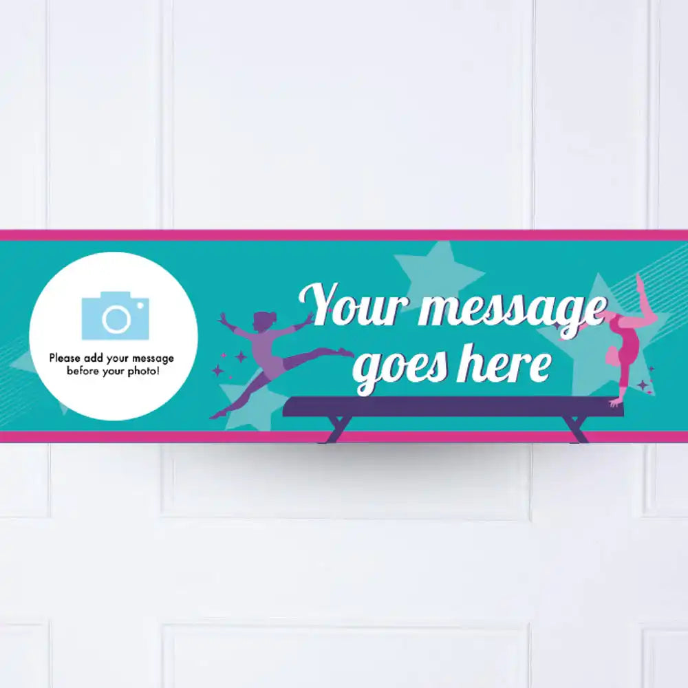 Gymnastics Personalised Party Banner Yes Personalised Banner