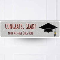 Graduation Cap Personalised Party Banner No Personalised Banner