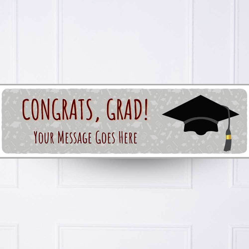 Graduation Cap Personalised Party Banner