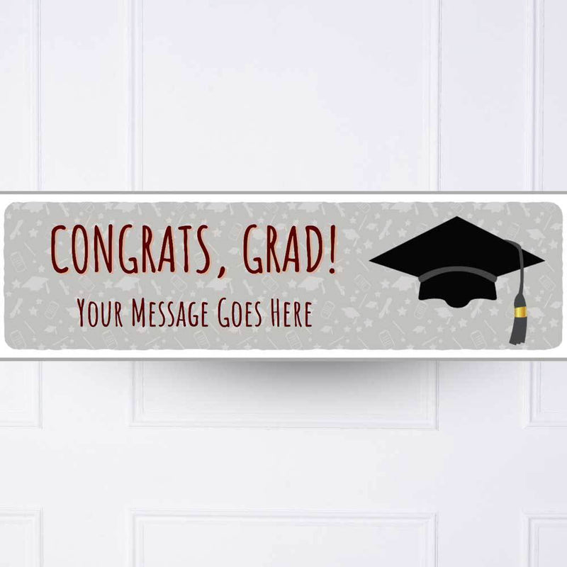 Graduation Cap Personalised Party Banner