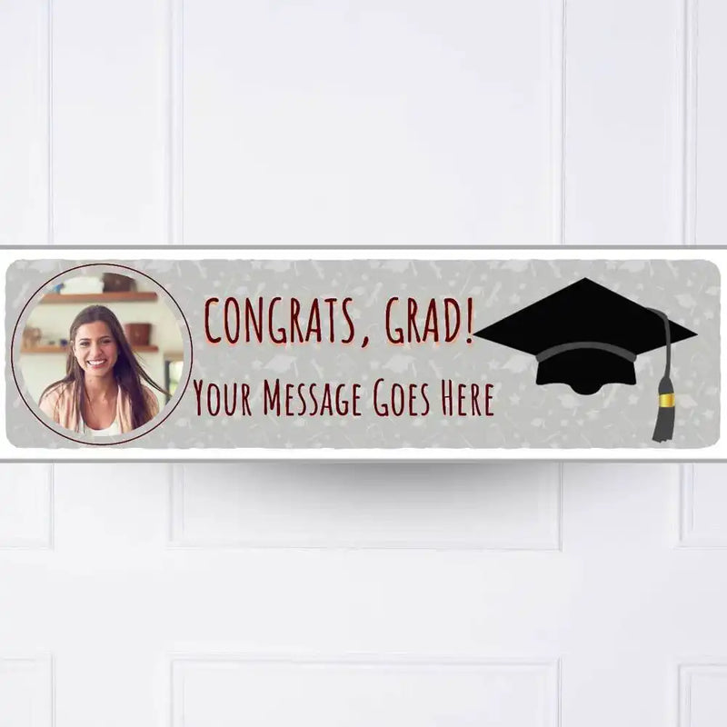 Graduation Cap Personalised Party Banner Yes Personalised Banner