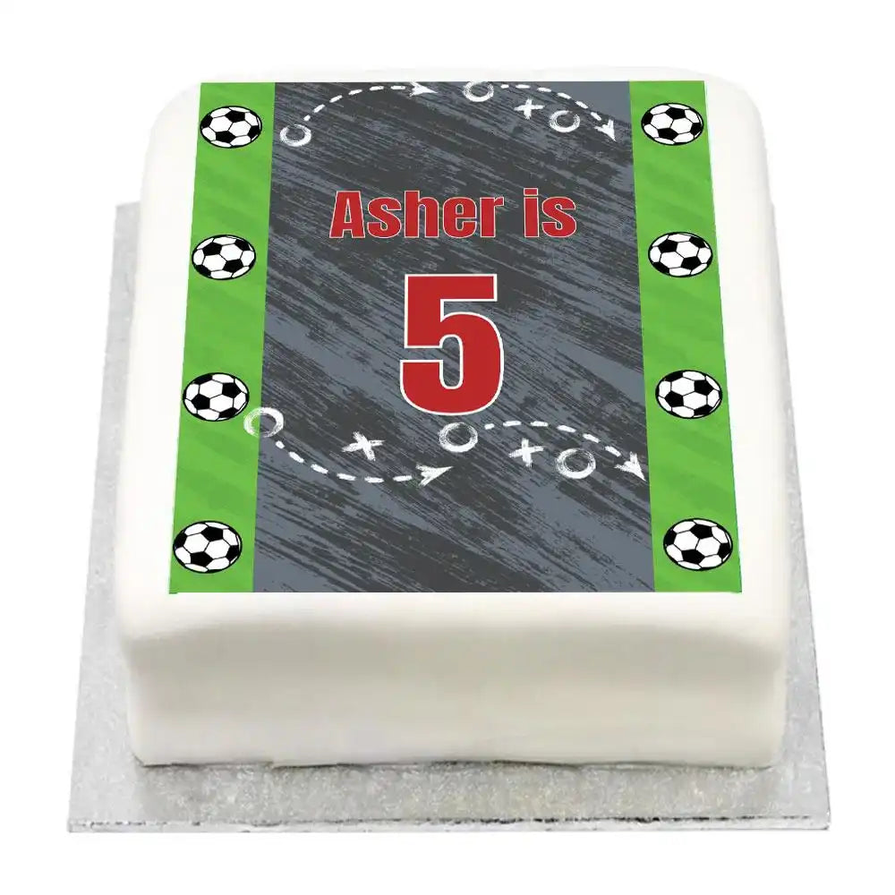 Personalised Photo Cake - Kicker Party No Personalised Cake