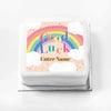 Personalised Slogan Gift Cake – Rainbow Pink Good Luck With Name Personalised Cake