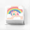 Personalised Slogan Gift Cake – Rainbow Pink Good Luck Without Name Personalised Cake