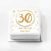 Personalised Photo Cake - White & Gold Any Age Birthday Message Only Small (up to 6 small portions) Personalised Cake