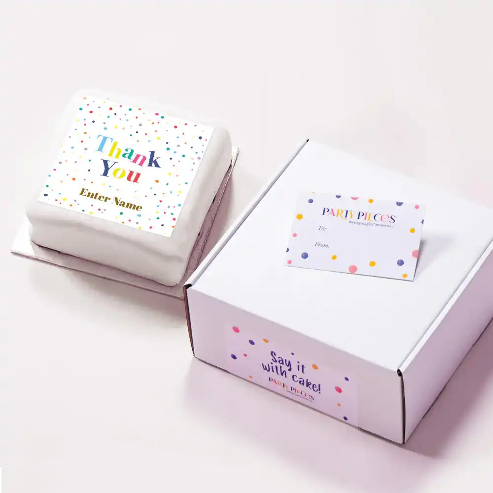 Personalised Slogan Gift Cake – Pastel Dots Personalised Cake