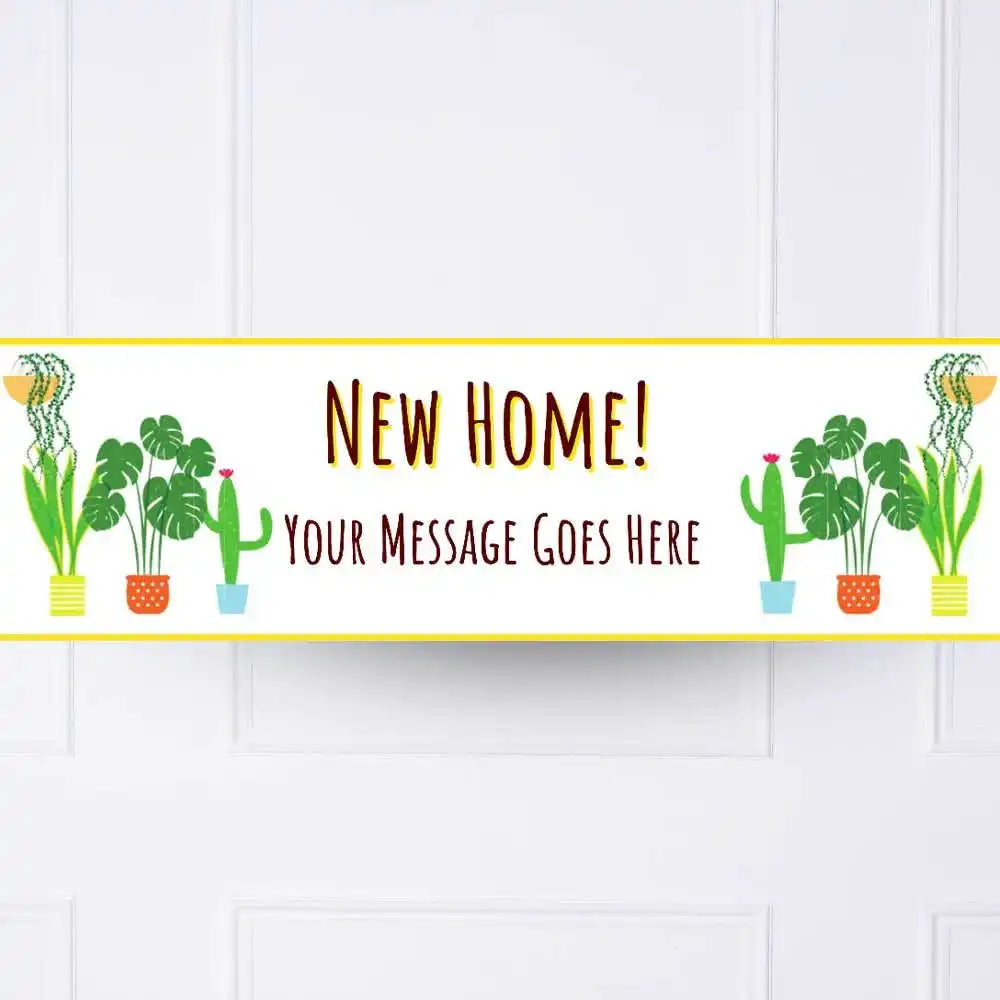 New Home Personalised Party Banner No Personalised Banner