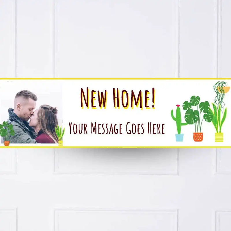 New Home Personalised Party Banner Yes Personalised Banner