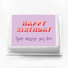 Personalised Birthday Cake - Pink Modern Personalised Cake