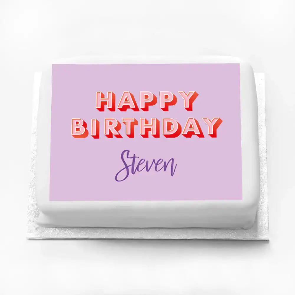 Personalised Birthday Cake - Modern Personalised Cake