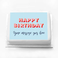 Personalised Birthday Cake - Modern Blue Personalised Cake