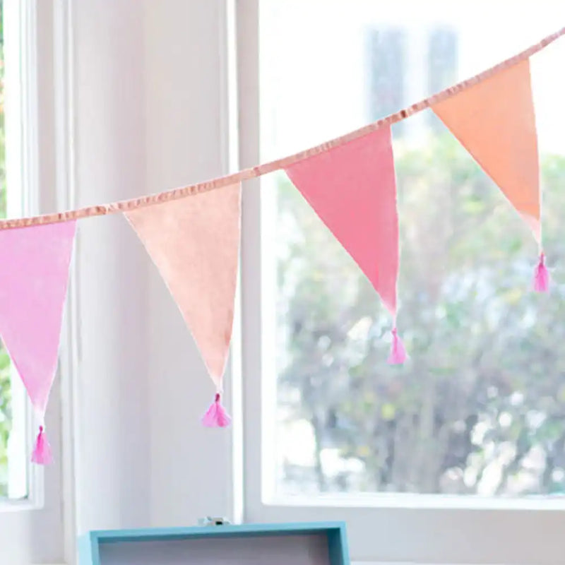 Pink Fabric Bunting (3m) General Party