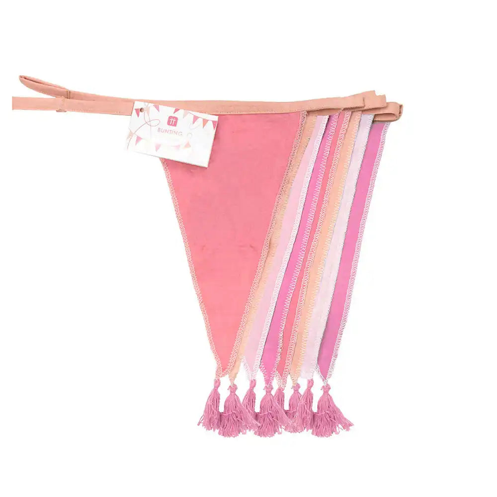 Pink Fabric Bunting (3m) General Party
