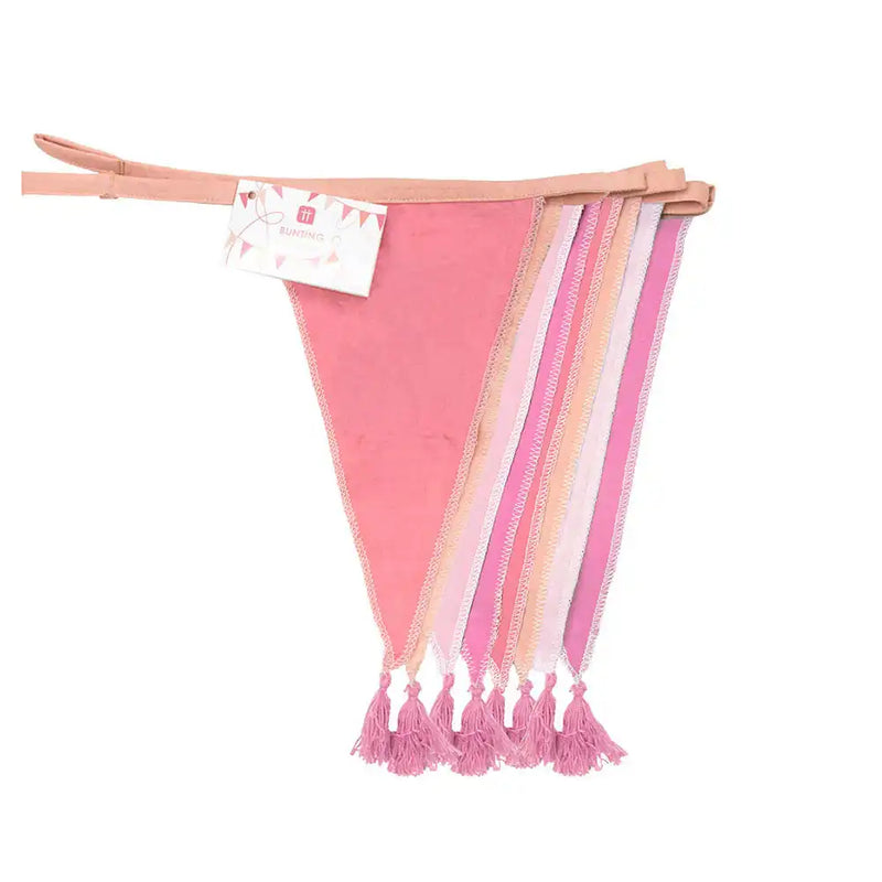Pink Fabric Bunting (3m) General Party