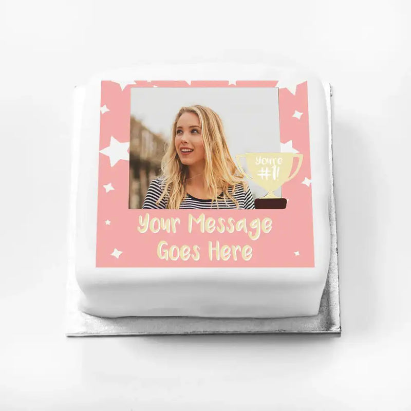 Personalised Message Gift Cake – You're Number 1 Pink Personalised Gift Cake