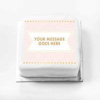 Personalised Photo Cake - Pink Pastel Perfection Message Only Small (up to 6 small portions) Personalised Cake