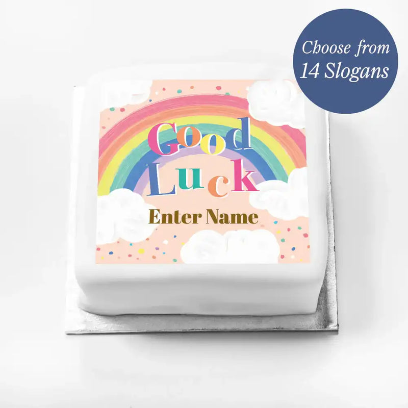 Personalised Slogan Gift Cake – Rainbow Pink Personalised Cake