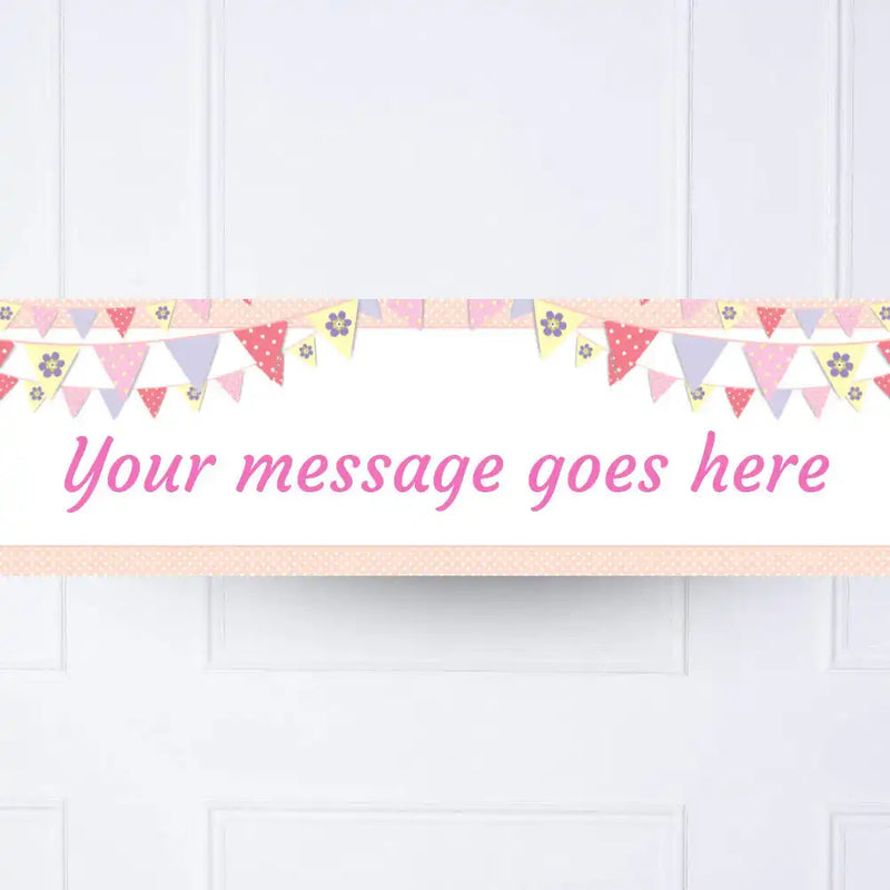 Pink Bunting Personalised Party Banner Personalised Banner