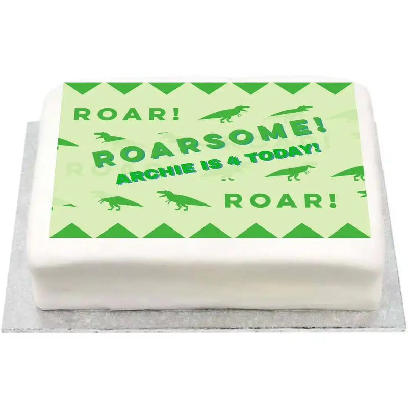 Personalised Photo Cake - Let's Roar No Personalised Cake