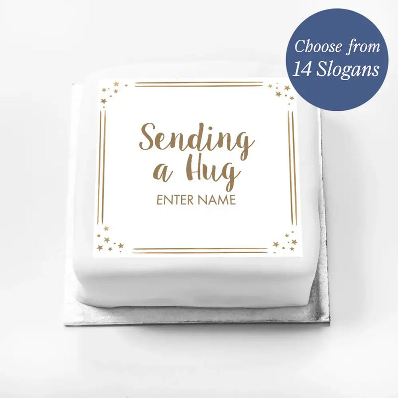 Personalised Slogan Gift Cake – Rose Gold Dots Personalised Cake