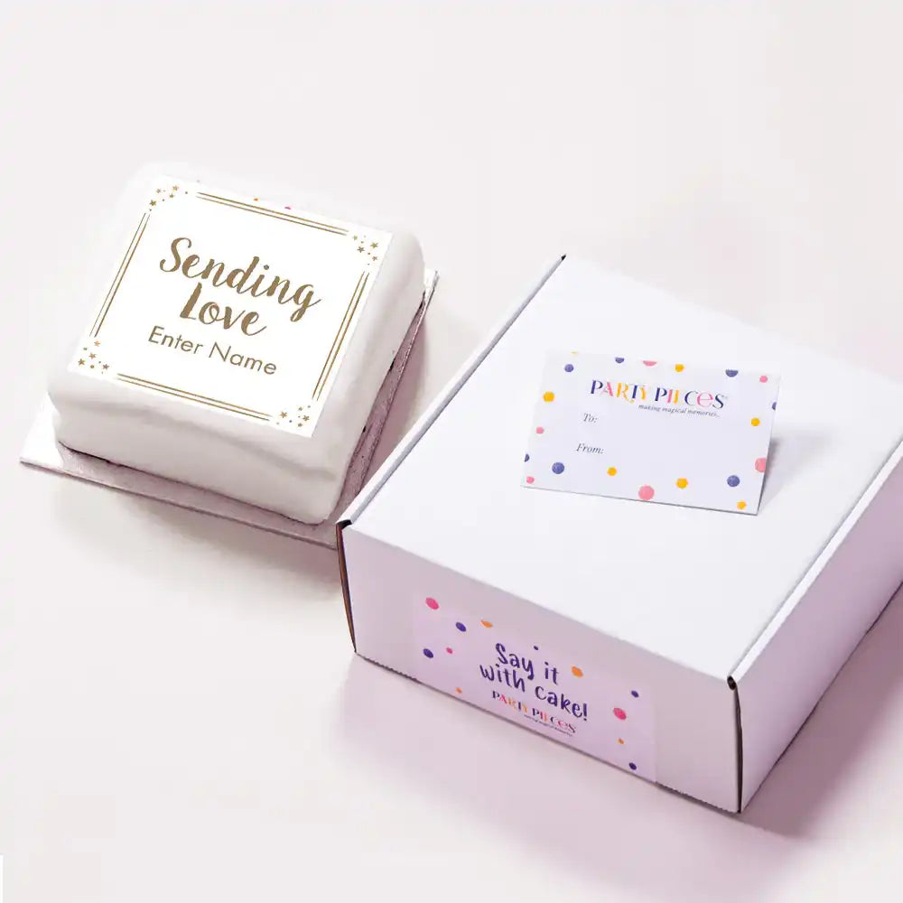 Personalised Slogan Gift Cake – Rose Gold Dots Personalised Cake