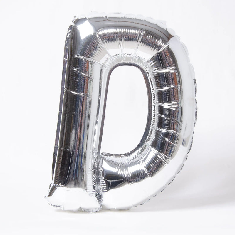 Air-Fill Silver 16" Letter Party Balloon D General Party