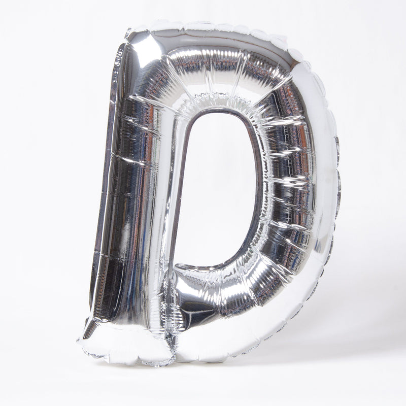 Air-Fill Silver 16" Letter Party Balloon D