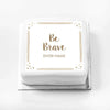 Personalised Slogan Gift Cake – Rose Gold Dots Be Brave With Name Personalised Cake