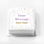 Personalised Slogan Gift Cake – Pastel Dots