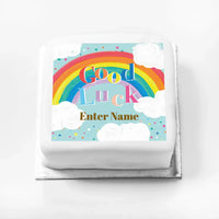 Personalised Slogan Gift Cake – Rainbow Blue Personalised Cake