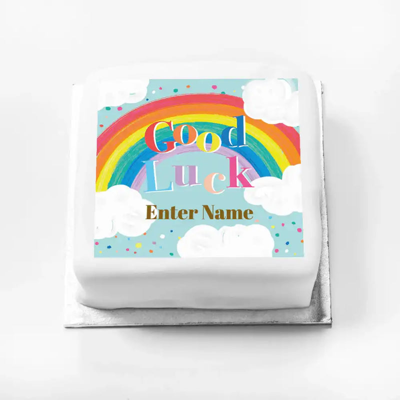 Personalised Slogan Gift Cake – Rainbow Blue Personalised Cake