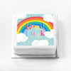 Personalised Slogan Gift Cake – Rainbow Blue Good Luck Without Name Personalised Cake