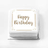 Personalised Slogan Gift Cake – Rose Gold Dots Happy Birthday Without Name Personalised Cake