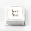 Personalised Slogan Gift Cake – Rose Gold Dots Love You Without Name Personalised Cake