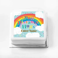 Personalised Slogan Gift Cake – Rainbow Blue Personalised Cake