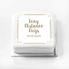Personalised Slogan Gift Cake – Rose Gold Dots Long Distance Hugs With Name Personalised Cake