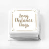 Personalised Slogan Gift Cake – Rose Gold Dots Long Distance Hugs Without Name Personalised Cake