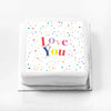 Personalised Slogan Gift Cake – Pastel Dots Love You Without Name Personalised Cake