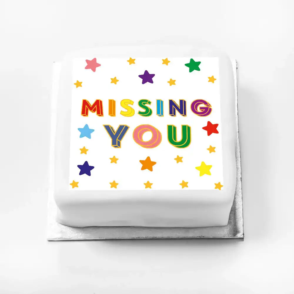 Personalised Slogan Gift Cake – Bright Stars Missing You Without Name Personalised Cake