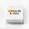 Personalised Slogan Gift Cake – Bright Dots Sending a Hug Without Name Personalised Cake