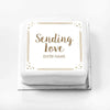 Personalised Slogan Gift Cake – Rose Gold Dots Sending Love With Name Personalised Cake