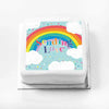 Personalised Slogan Gift Cake – Rainbow Blue Sending Love Without Name Personalised Cake