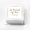 Personalised Slogan Gift Cake – Rose Gold Dots So Proud of You With Name Personalised Cake